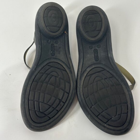 Womens Crocs Isabella Strappy Flat Sandals Black Size 8 Lightweight Slip-On - Picture 7 of 7